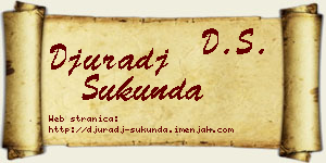 Đurađ Šukunda vizit kartica